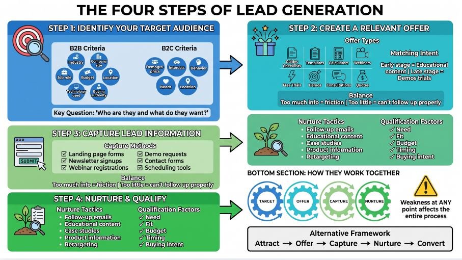 four steps of lead generation